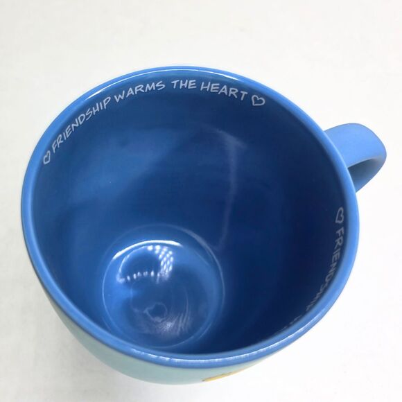 Sesame Street Big Bird Bert Ernie Oscar Elmo Friendship Warms The Heart Blue Mug - Picture 6 of 7